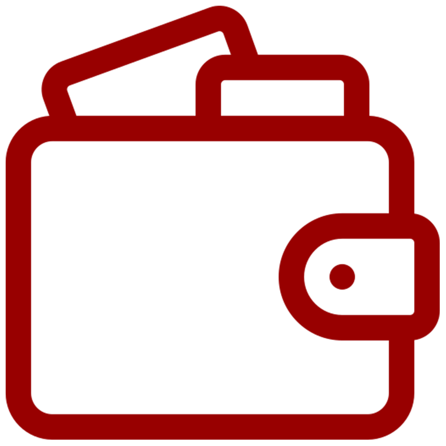 Value Icon showing a wallet with money