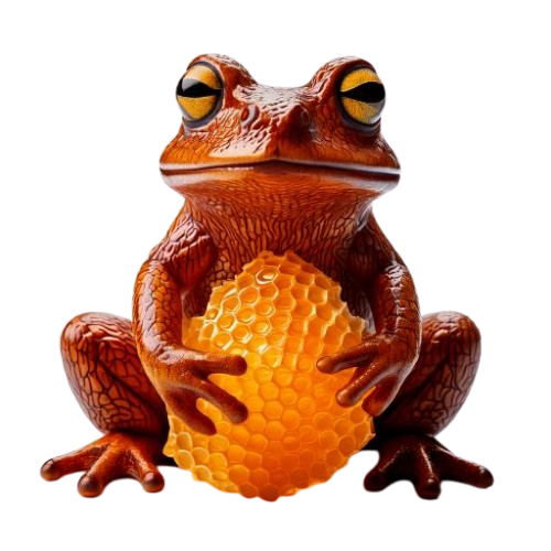 frog with honey