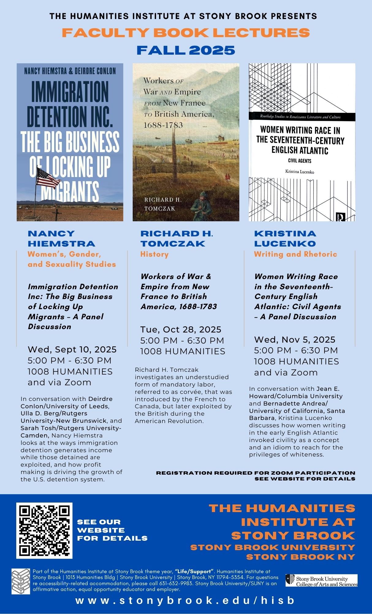 Fall 2025 Faculty Book Lectures poster