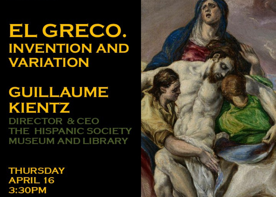 flyer advertising the El Greco event. Information on the flyer is the same as what's on the site.